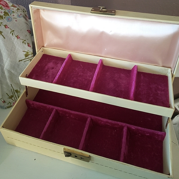 Vtg Purple Jewelry Box - Picture 3 of 11